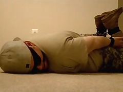 hogtied in troops gear